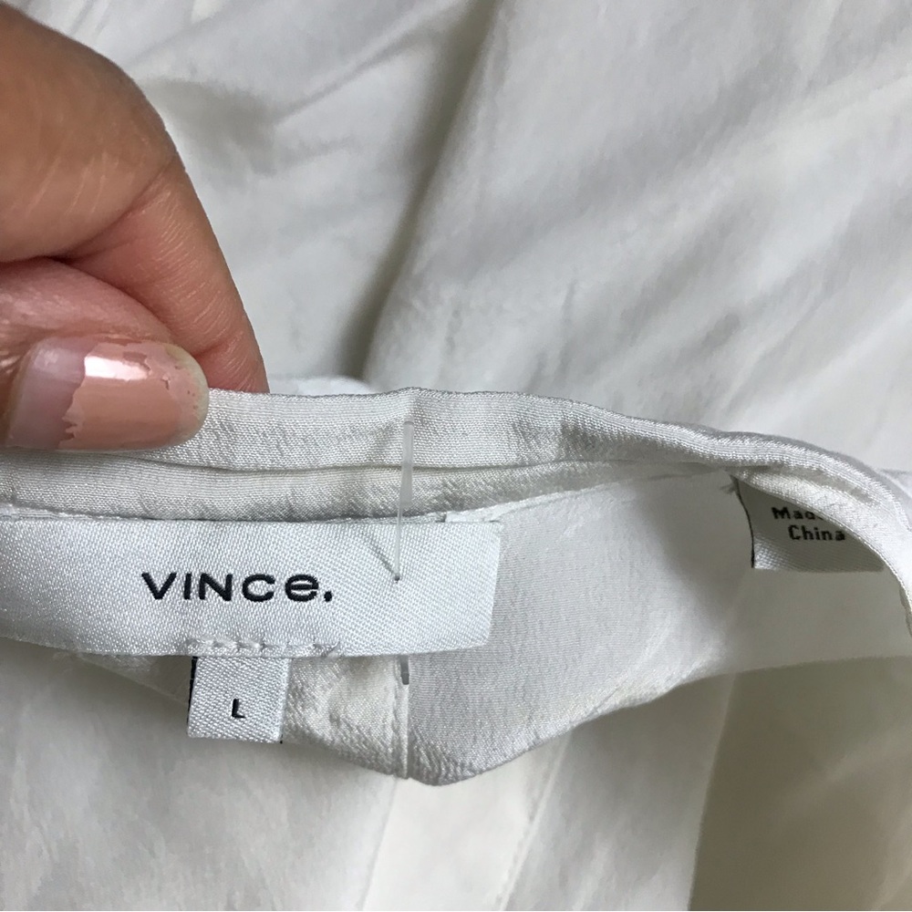 Vince White Silk Blouse - Picture 6 of 7